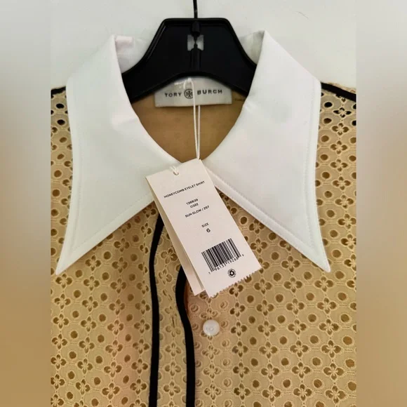 Tory Burch Honeycomb Eyelet Shirt - Picture 3 of 6